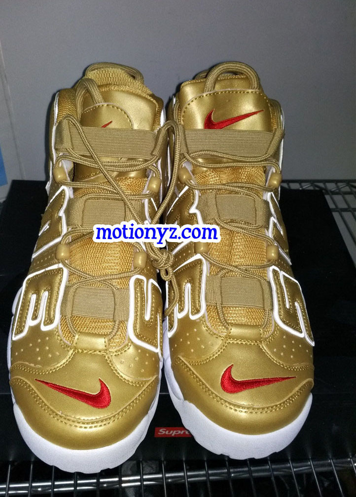 Supreme x Nike Air More Uptempo Gold